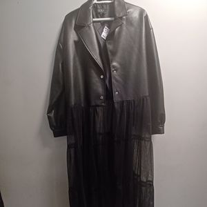 Faux Leather TULLE Jacket